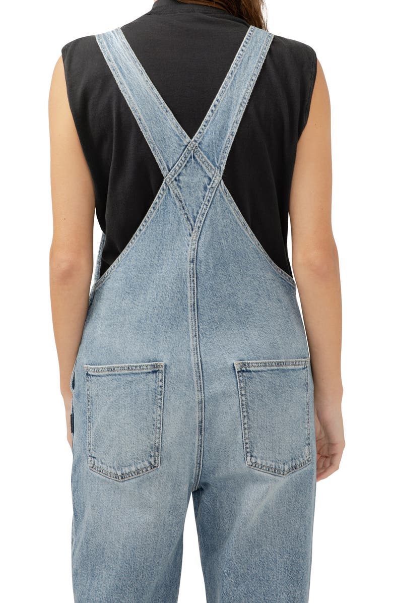 Silver Jeans Co. '90s Baggy Denim Overalls, Alternate, color, 