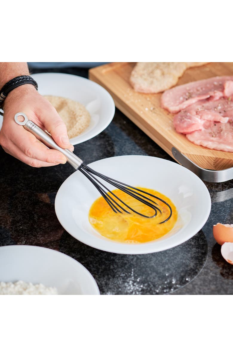 Rosle Silicone Coated Flat Whisk, 10.6-Inch, Alternate, color,