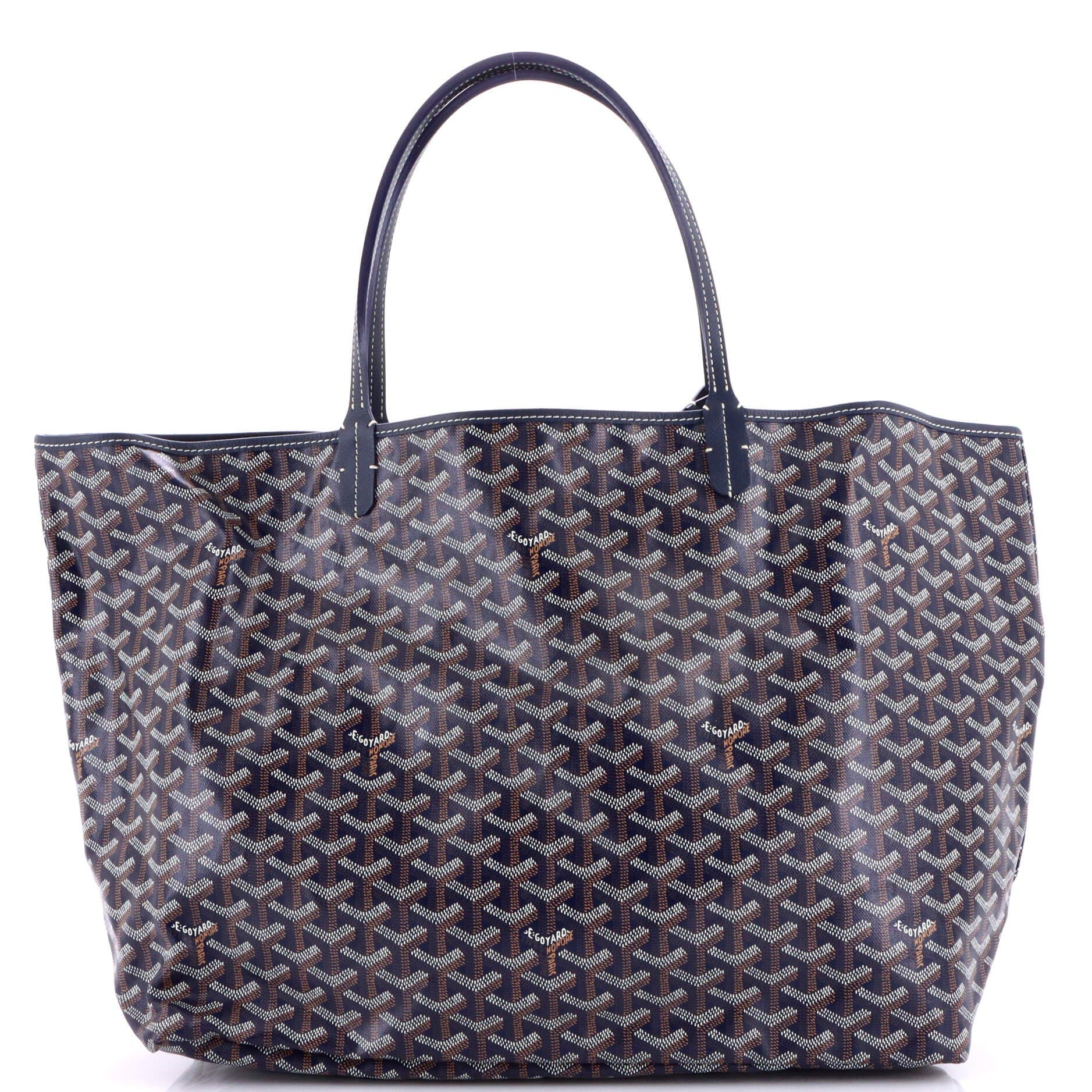 Pre-Owned Goyard Saint Louis Tote Coated Canvas GM, Main, color, Blue