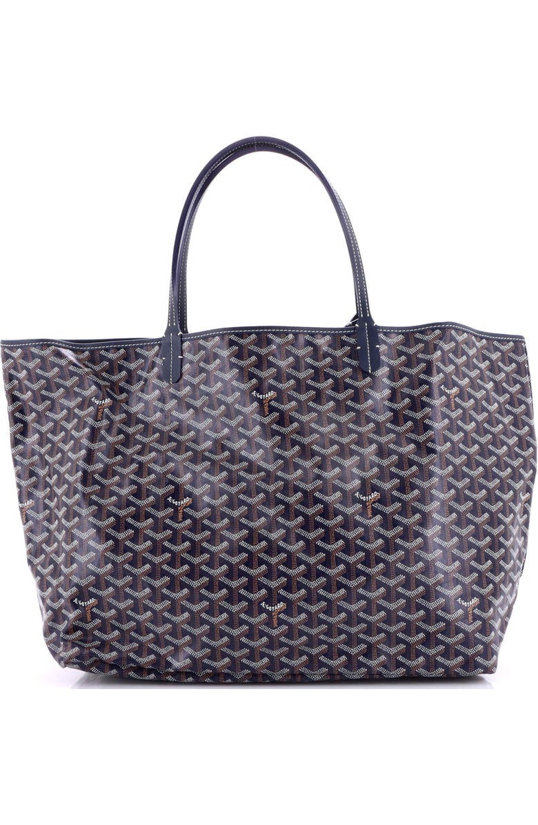 Pre-Owned Goyard Saint Louis Tote Coated Canvas GM, Main, color, Blue
