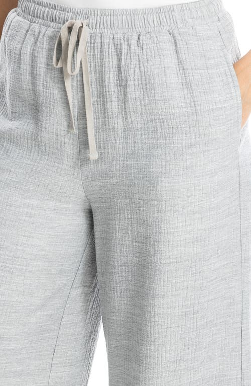 Max Studio Double Weave Cropped Pants In Light Heather Gray