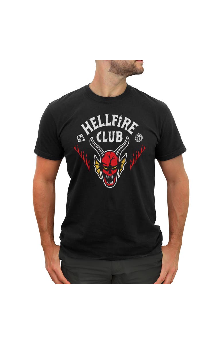 Stranger Things Men's Stranger Things Hellfire Club Badge  Graphic T-Shirt, Main, color, Black