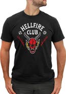 Stranger Things Men's Stranger Things Hellfire Club Badge  Graphic T-Shirt