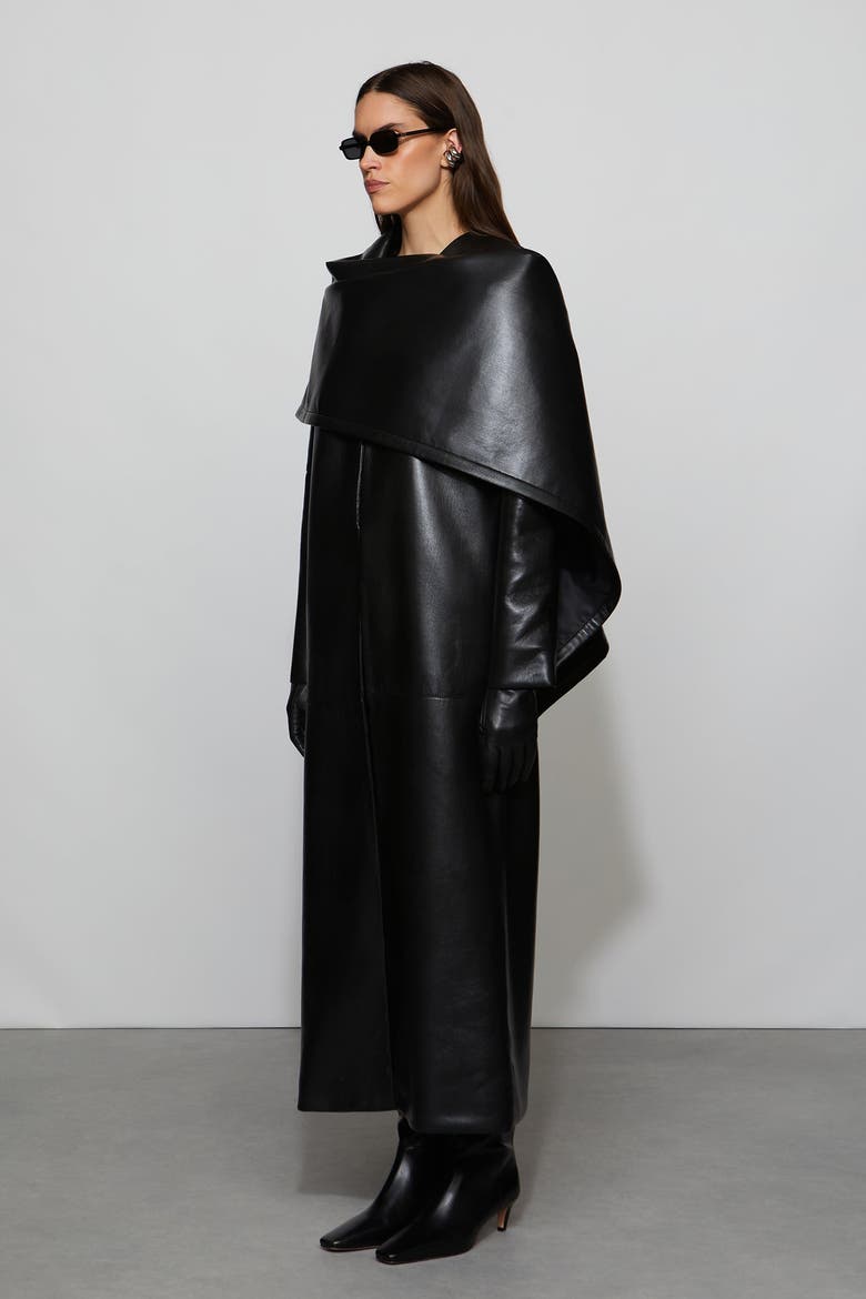 Wren Jacket In Leather, Alternate, color, Black