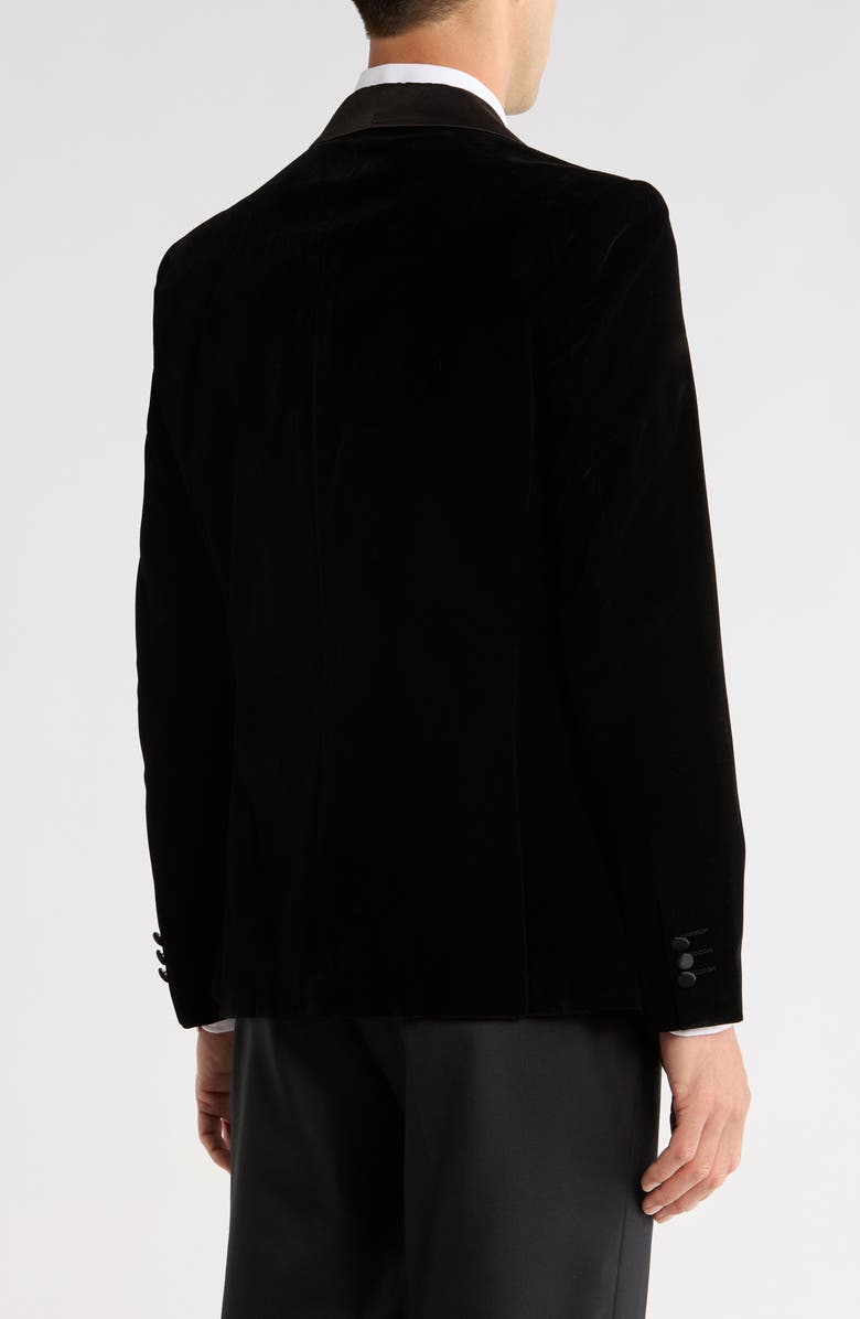 TOM BAINE Shawl Collar Velvet Dinner Jacket, Alternate, color, Black