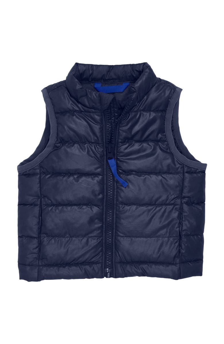 Primary Baby Lightweight Puffer Vest, Main, color, Navy
