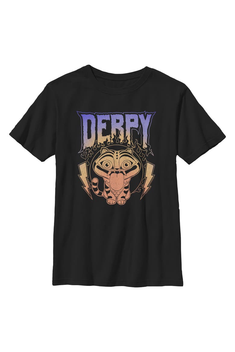 Boy's KPop Demon Hunters Mythic Lightning Derpy  Graphic T-Shirt, Main, color, Black