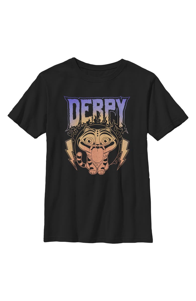 KPop Demon Hunters Boy's KPop Demon Hunters Mythic Lightning Derpy Graphic T-Shirt, Main, color, Black