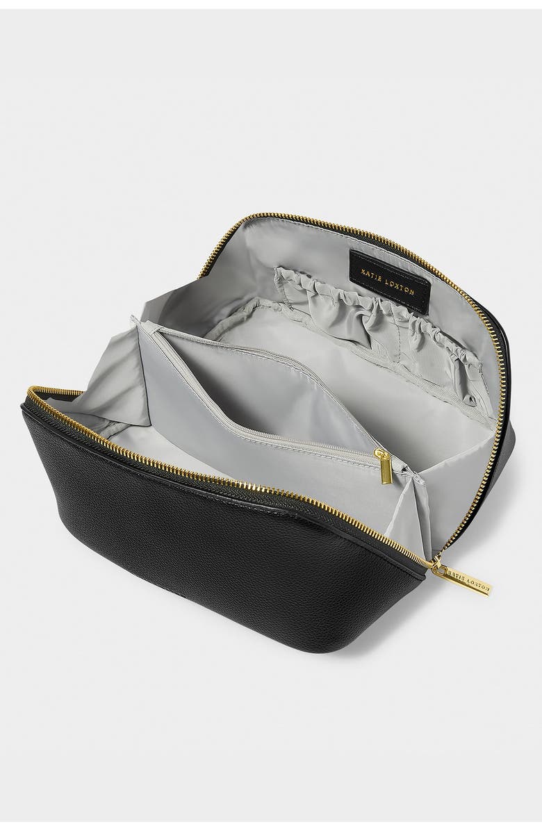 Katie Loxton Medium Make Up and Toiletry Bag, Alternate, color, Black