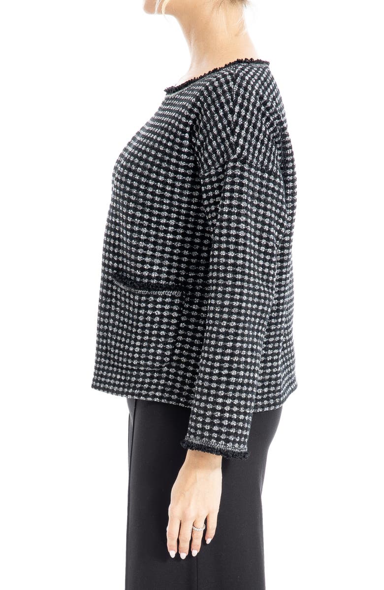 MAX STUDIO Frayed Edge Bouclé Top, Alternate, color, 