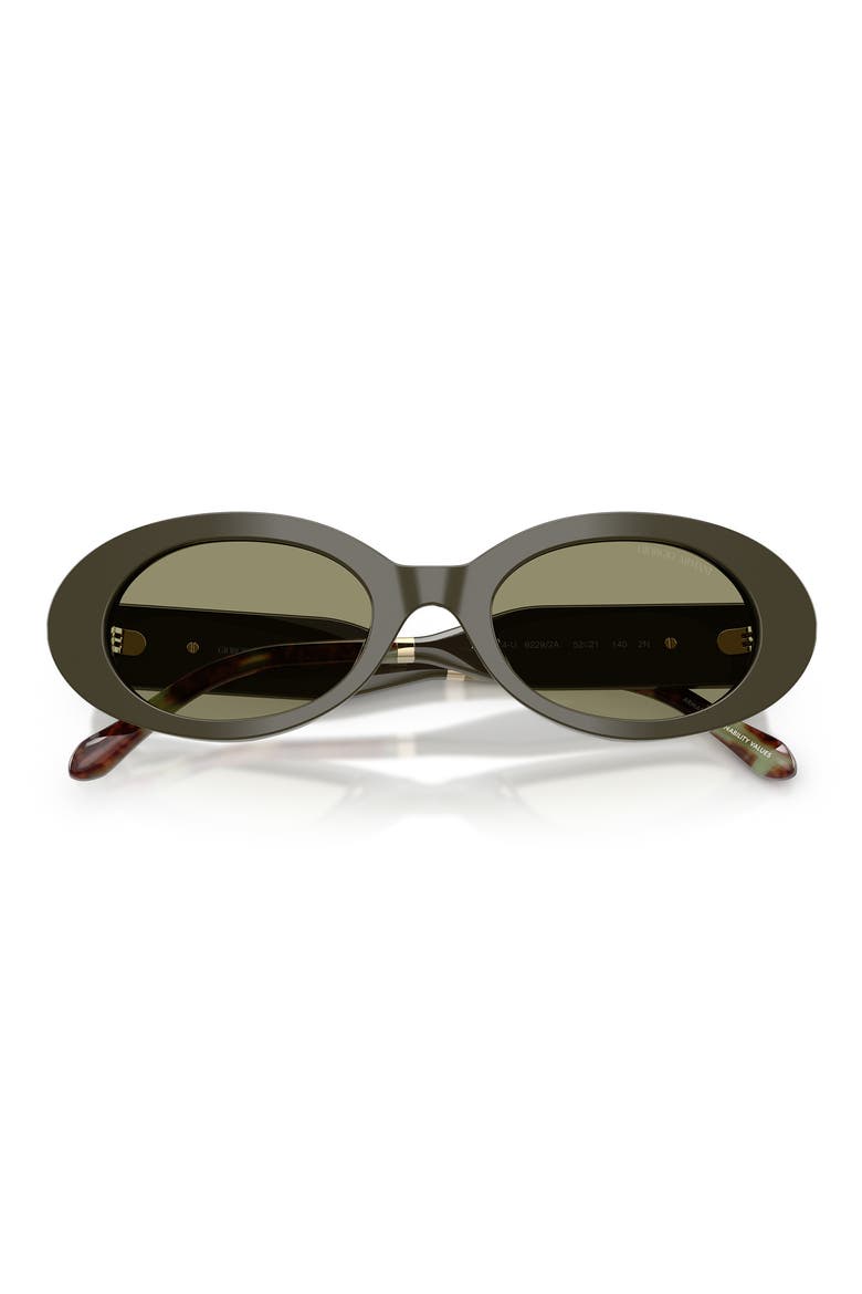 52mm Oval Sunglasses, Alternate, color, VERDE BARCA/ GREEN