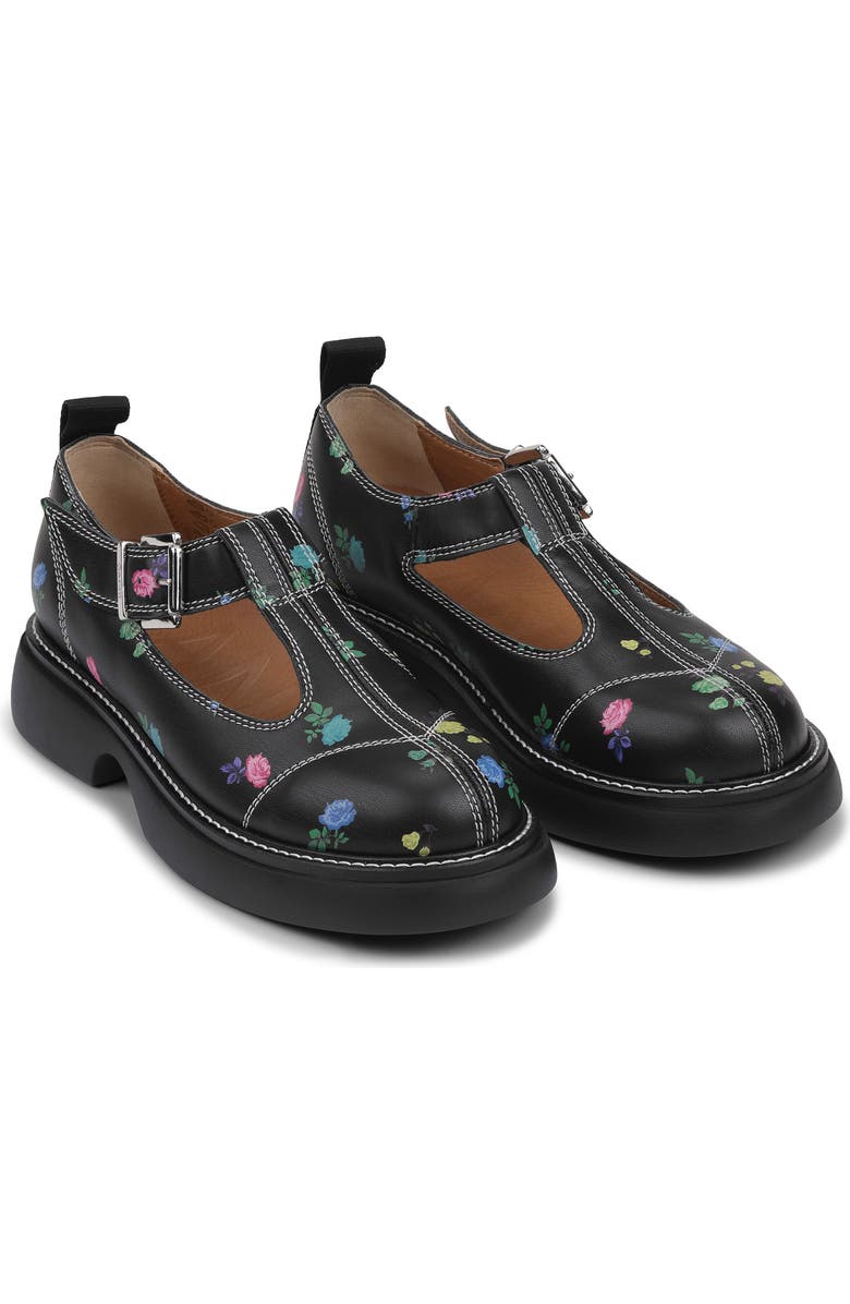 Ganni Everyday Buckle Mary Jane Sandal, Main, color, Black