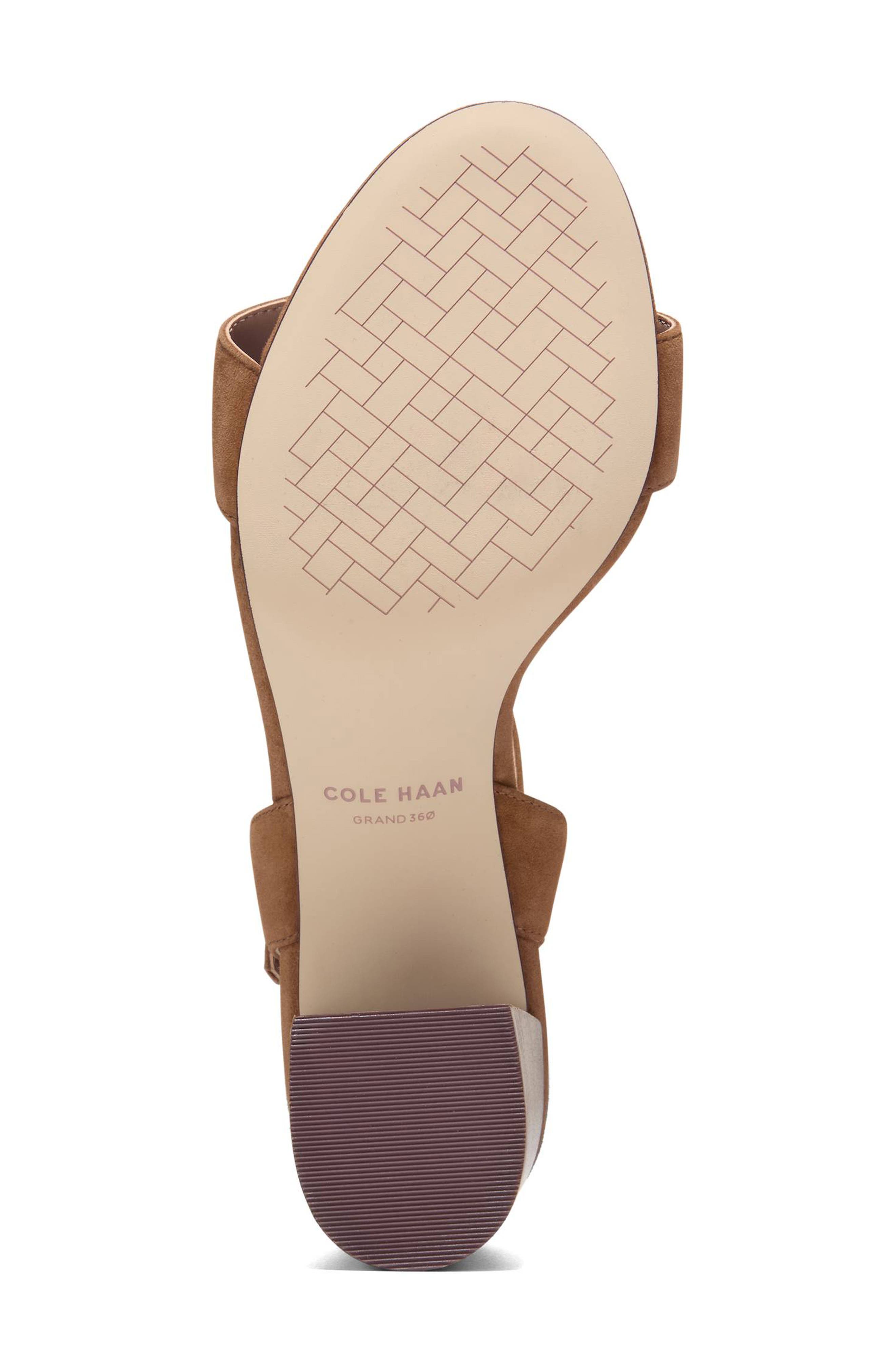 Cole Haan Josie Block Heel Sandal, Alternate, color, Tobacco Suede / Stacked Heel