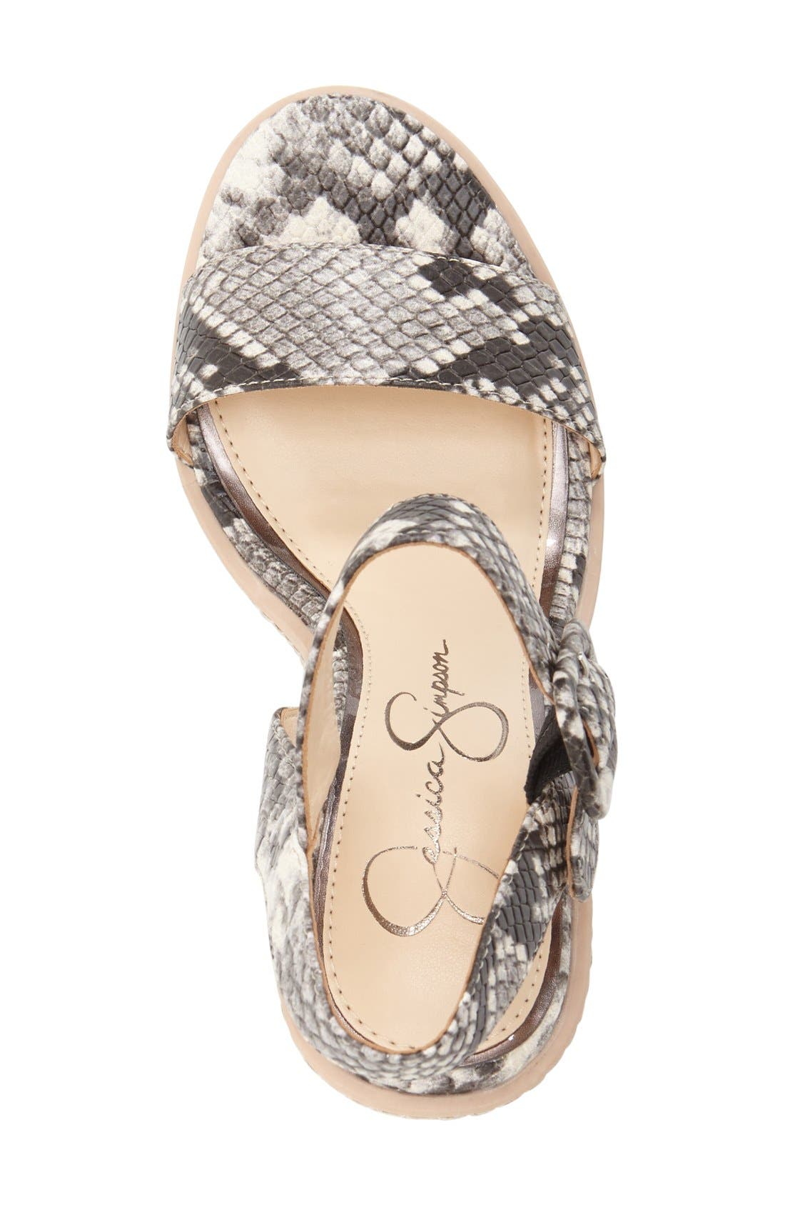 'Ayala' Wedge Sandal, Alternate, color, NATURAL LEATHER