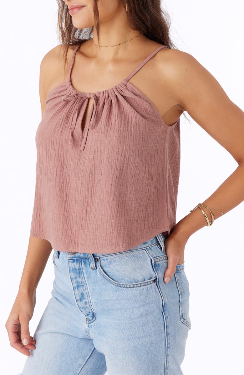 O'Neill Anya Cotton Gauze Tank, Alternate, color, Burlwood