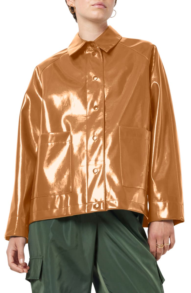 Noisy may Sky Faux Leather Jacket, Main, color, 