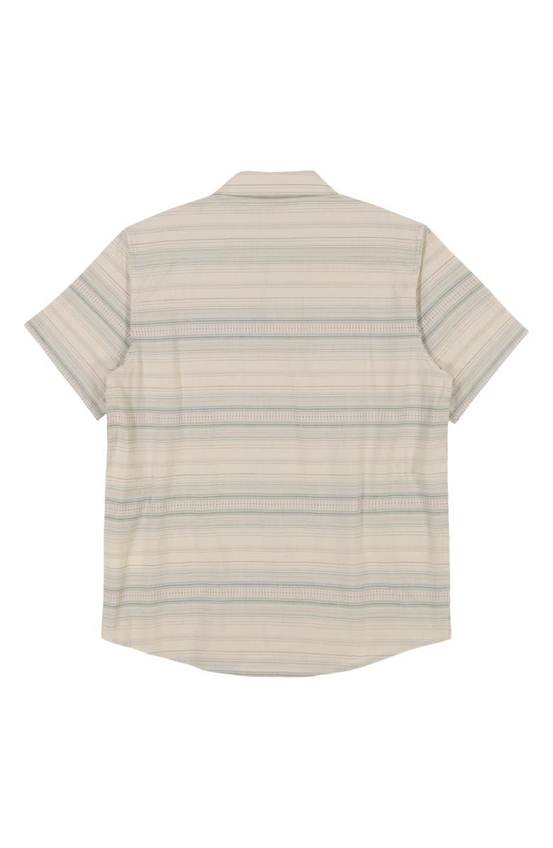 Billabong Kids' All Day Stripe Short Sleeve Cotton Button-Up Shirt, Alternate, color, 