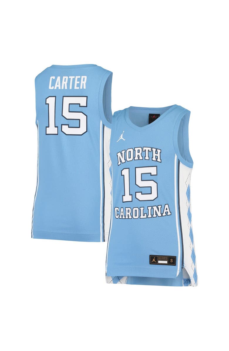 Jordan Brand Youth Jordan Brand Vince Carter Carolina Blue North Carolina Tar Heels Team Replica Basketball Jersey, Alternate, color, 