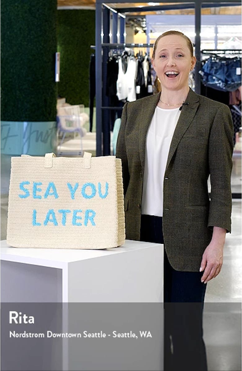 Sea You Later Straw Tote, sales video thumbnail