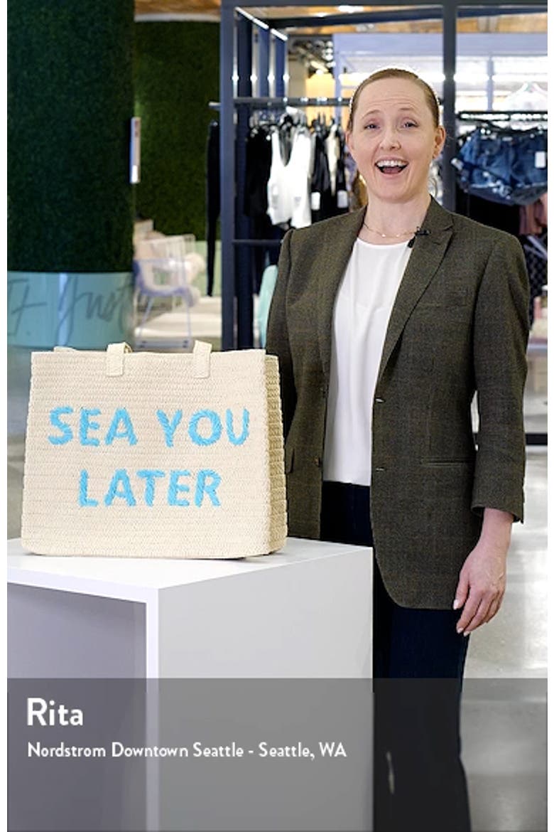 Sea You Later Straw Tote video