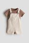 selected Brown/Light Beige Striped