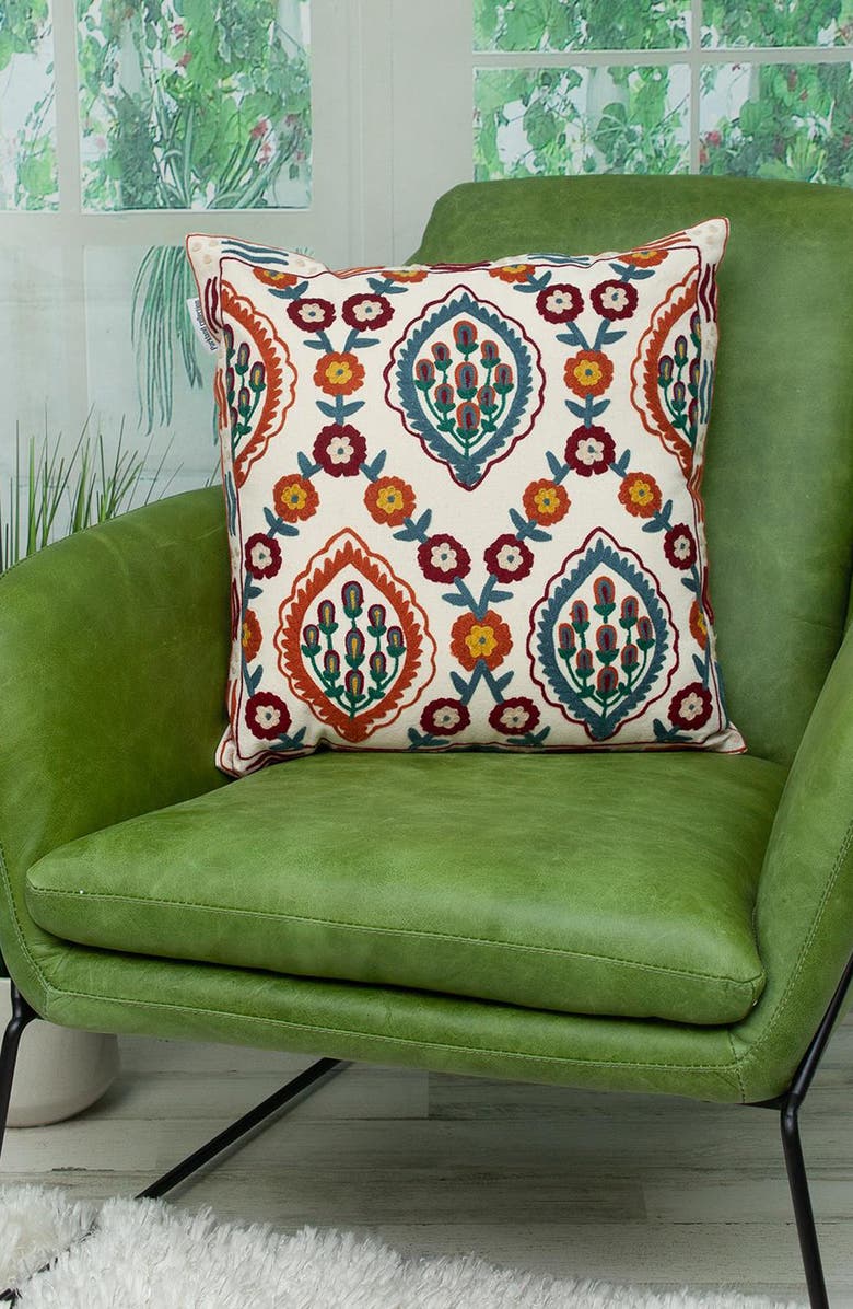 PARKLAND COLLECTION Florina Tapestry Throw Pillow, Alternate, color, Beige