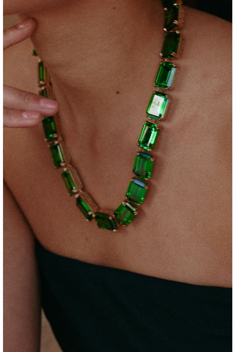 Lime Glow Necklace, Alternate, color, Green & Gold