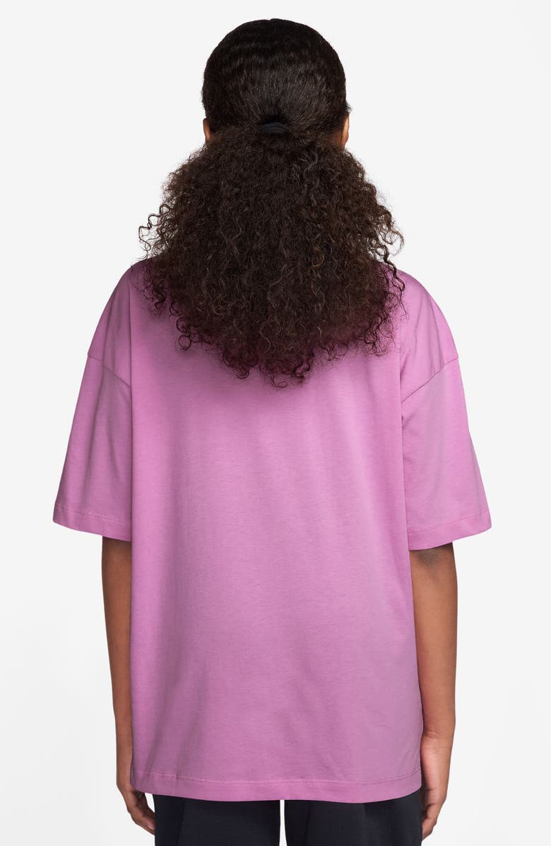 Nike Kids' Oversize Cotton Graphic T-Shirt, Alternate, color, Light Magenta