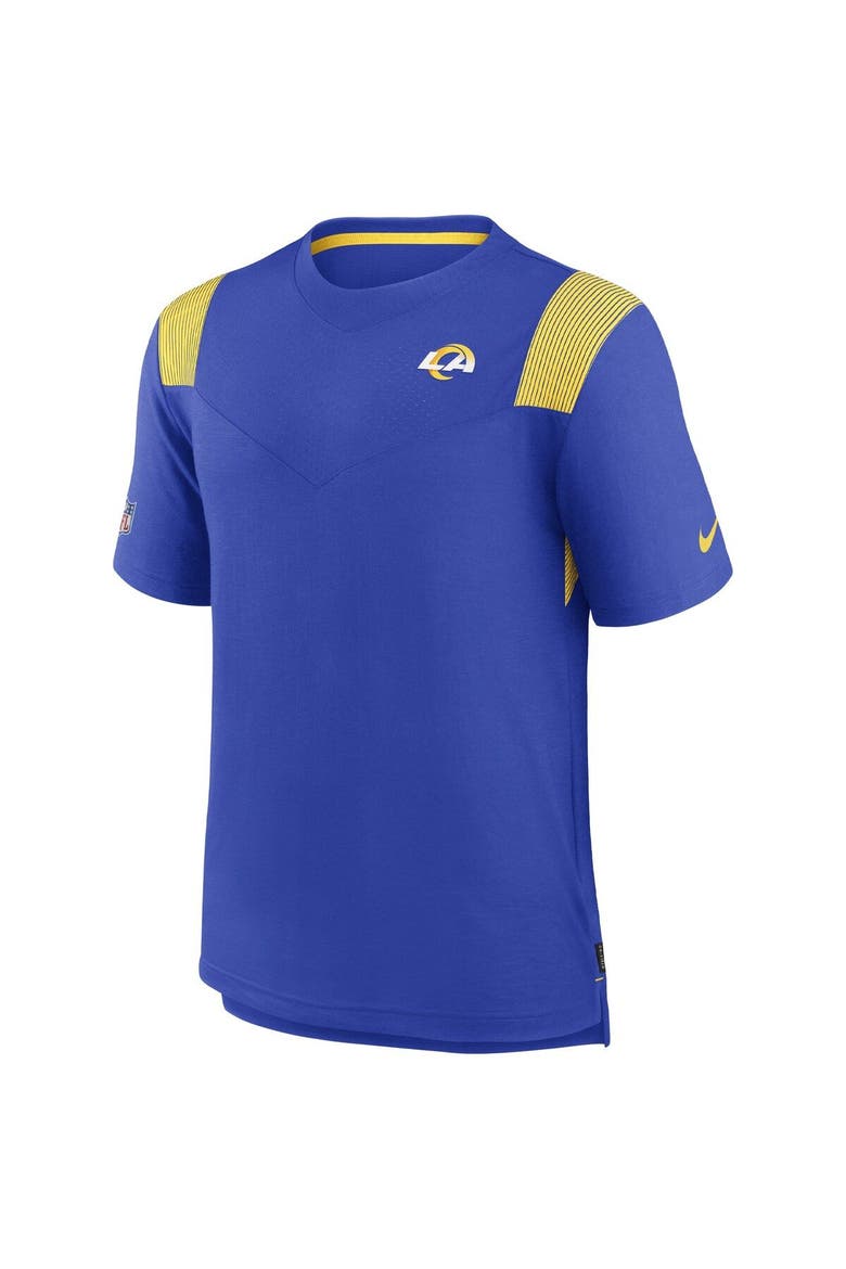Men's Nike Royal Los Angeles Rams Sideline Tonal Logo Performance Player T-Shirt, Alternate, color, Royal