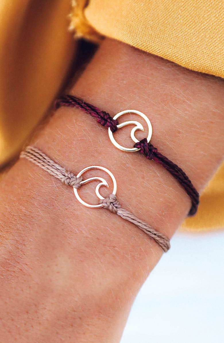 Pura Vida Gold Wave Bracelet, Alternate, color,