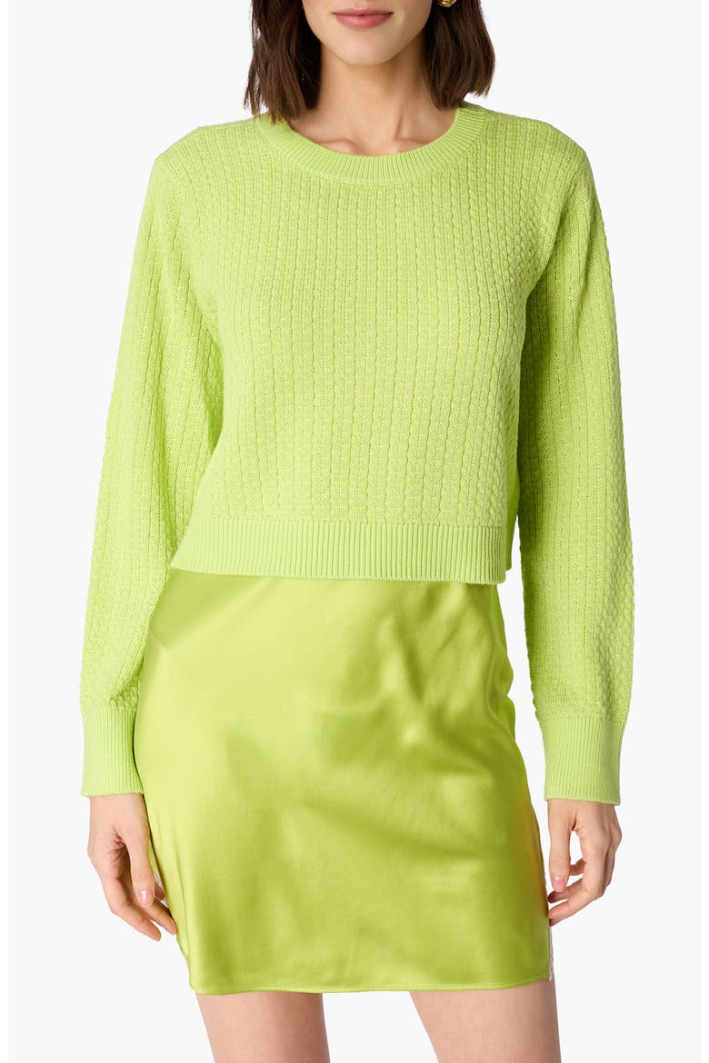 Lesley Crewneck Sweater, Main, color, KEY LIME