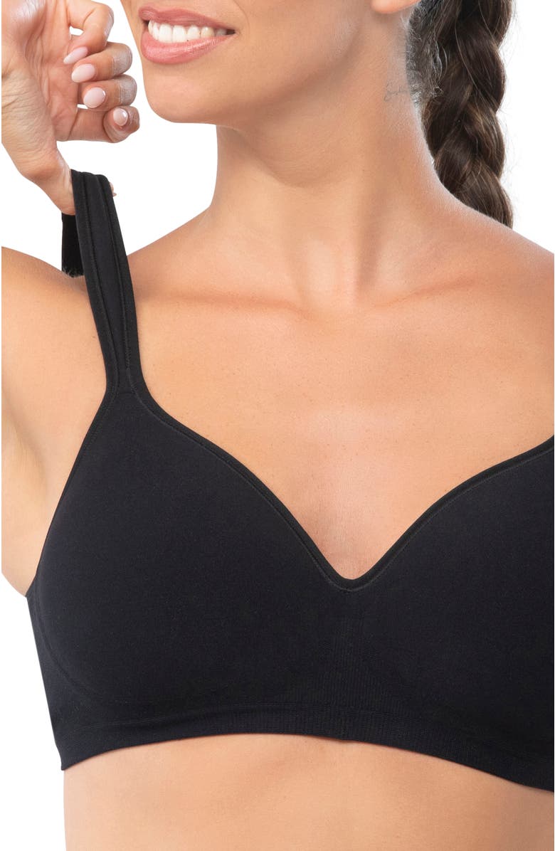 Underoutfit The Perfect Neckline Bra, Alternate, color, Black