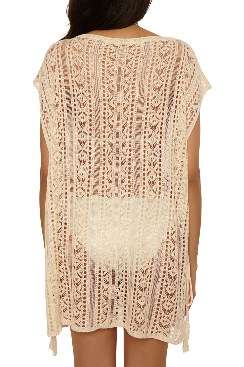 Boho Bliss Sheer Cover-Up Tunic, Alternate, color, NATURAL
