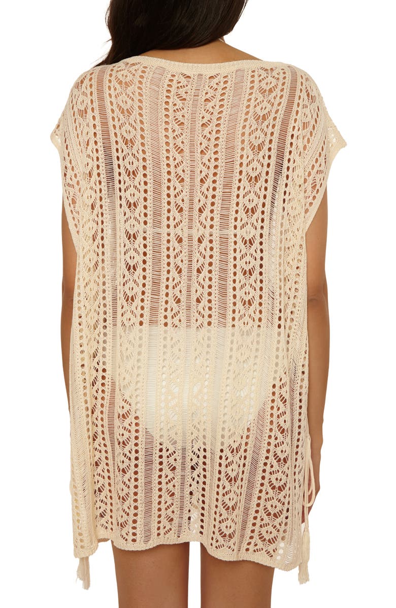 Becca Boho Bliss Sheer Cover-Up Tunic, Alternate, color, Natural