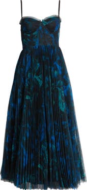 Hutch Corset Pleated Maxi Dress