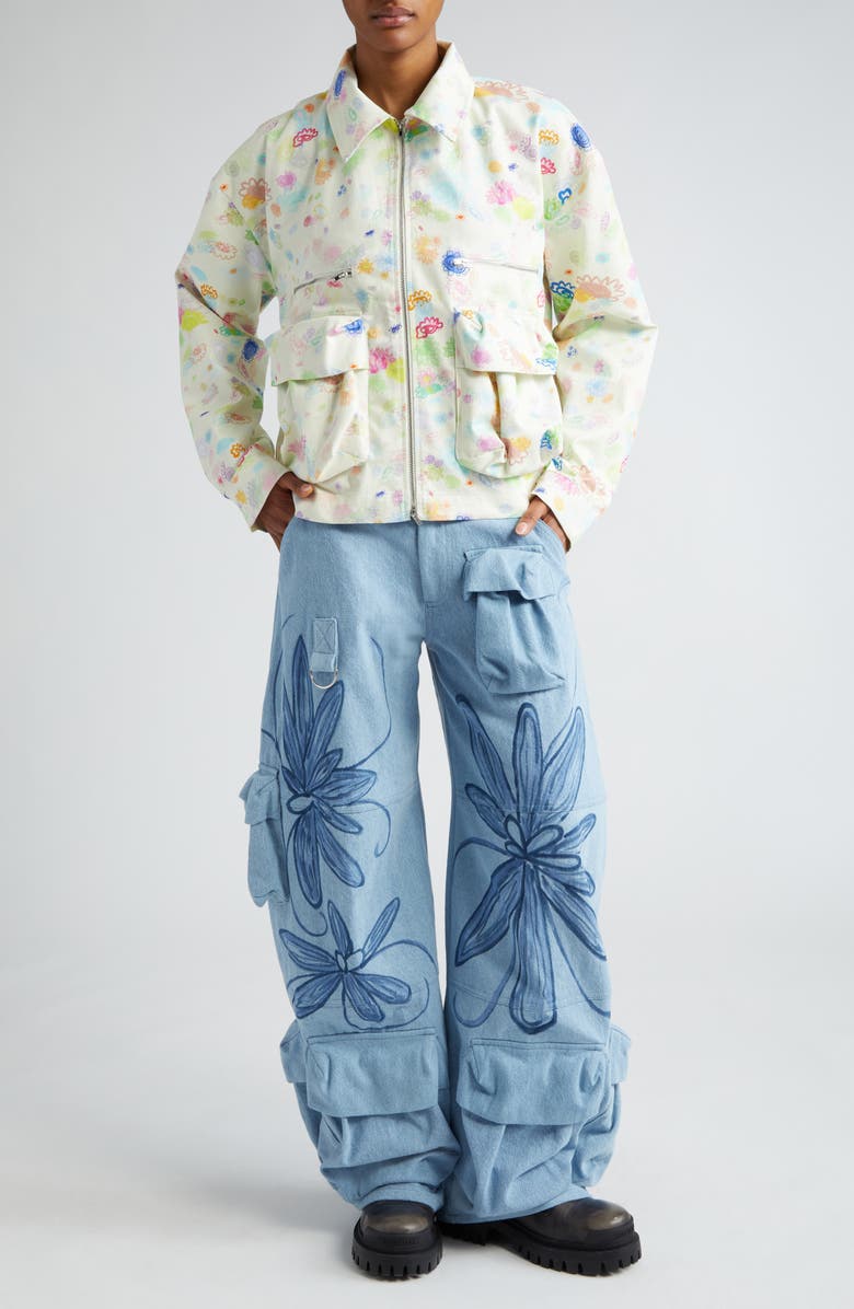 Collina Strada Nash Bloom Doodle Twill Jacket, Alternate, color, 