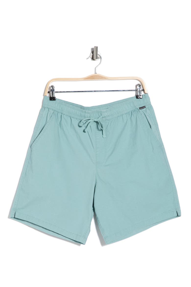 Saltwater Stretch Cotton Drawstring Shorts, Main, color, JADE GRAY