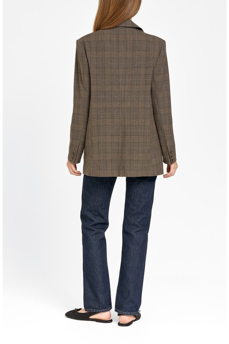 Amalia Plaid Blazer, Alternate, color, BROWN PLAID