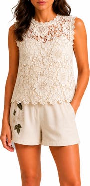 Nanette Lepore Lace Sleeveless Tank