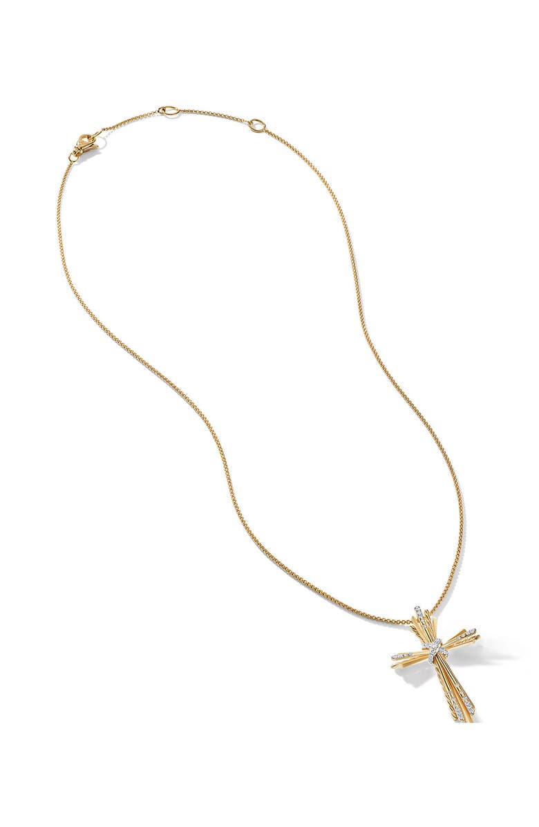 David Yurman Angelika Diamond Cross Pendant Necklace, Alternate, color, 