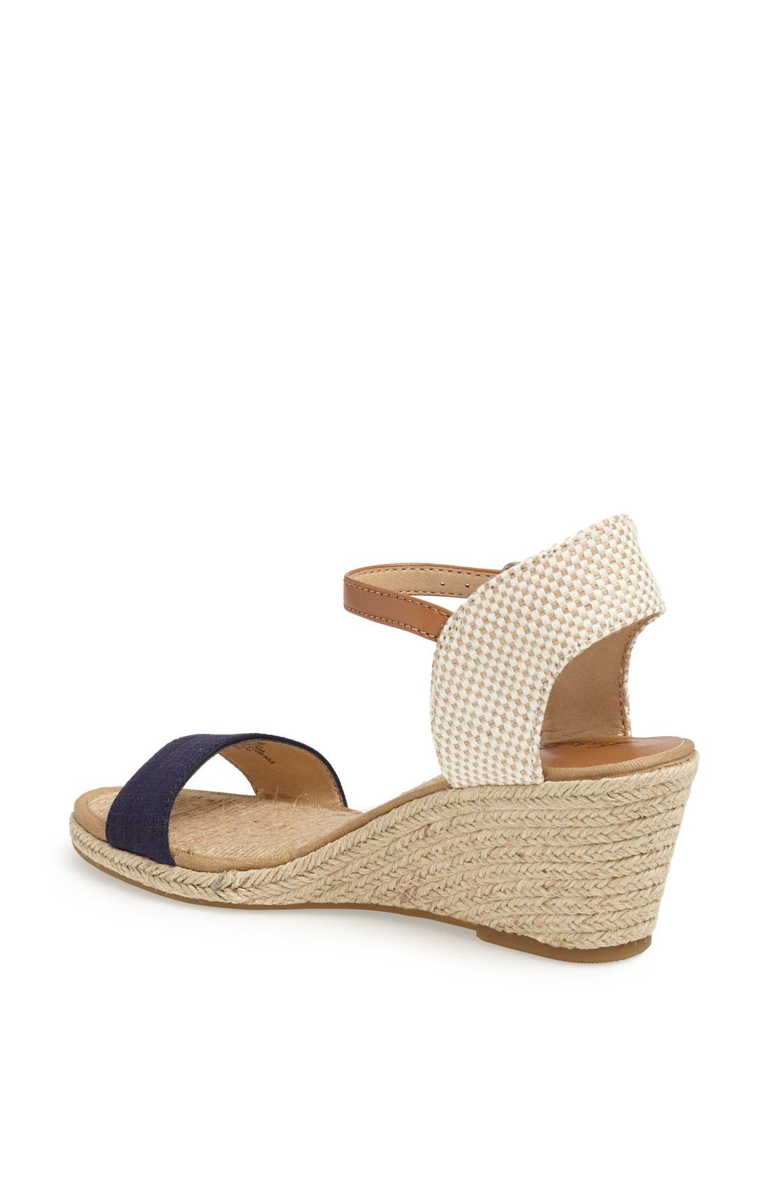 'Kavelli' Espadrille Wedge, Alternate, color, MOROCCAN BLUE LINEN