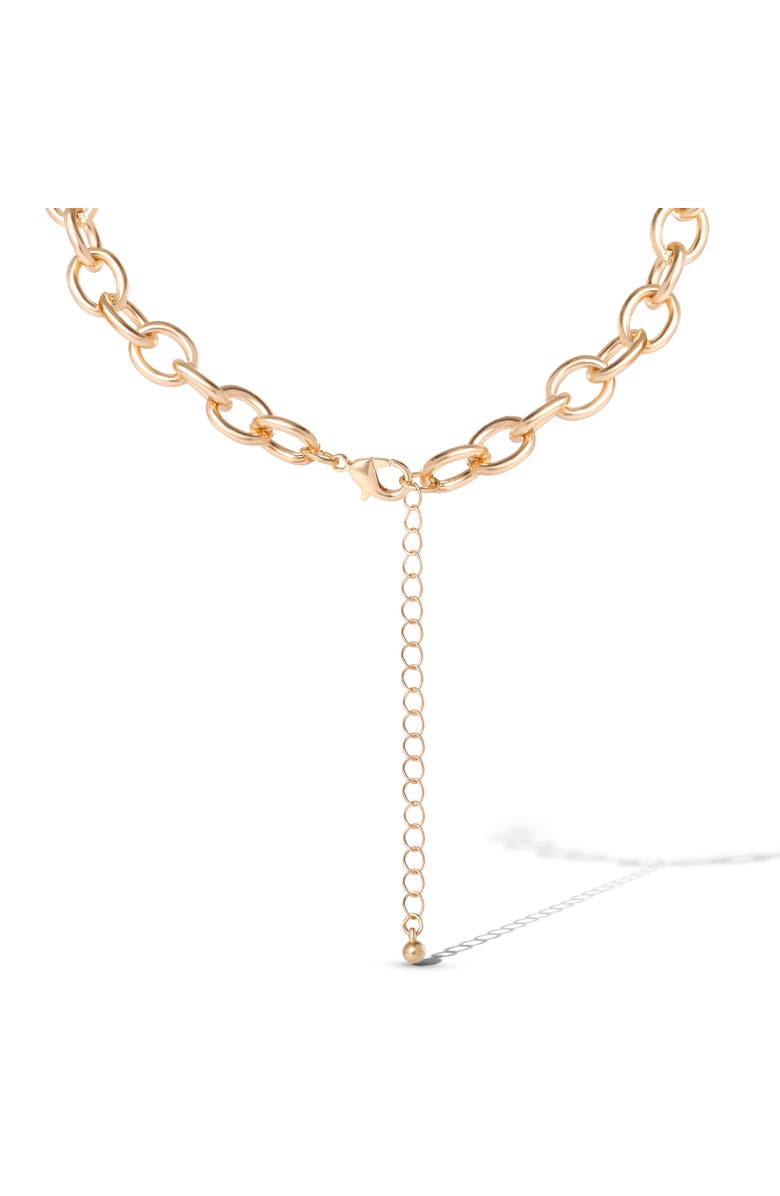 Jessica Simpson Triple Heart Statement Necklace, Alternate, color, Gold