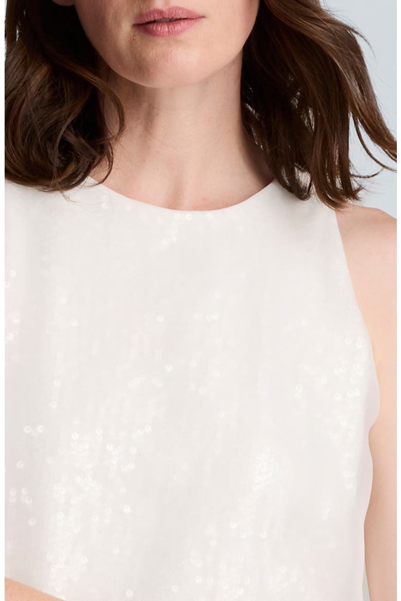 Sheer Overlay Dress, Alternate, color, FEATHER WHITE