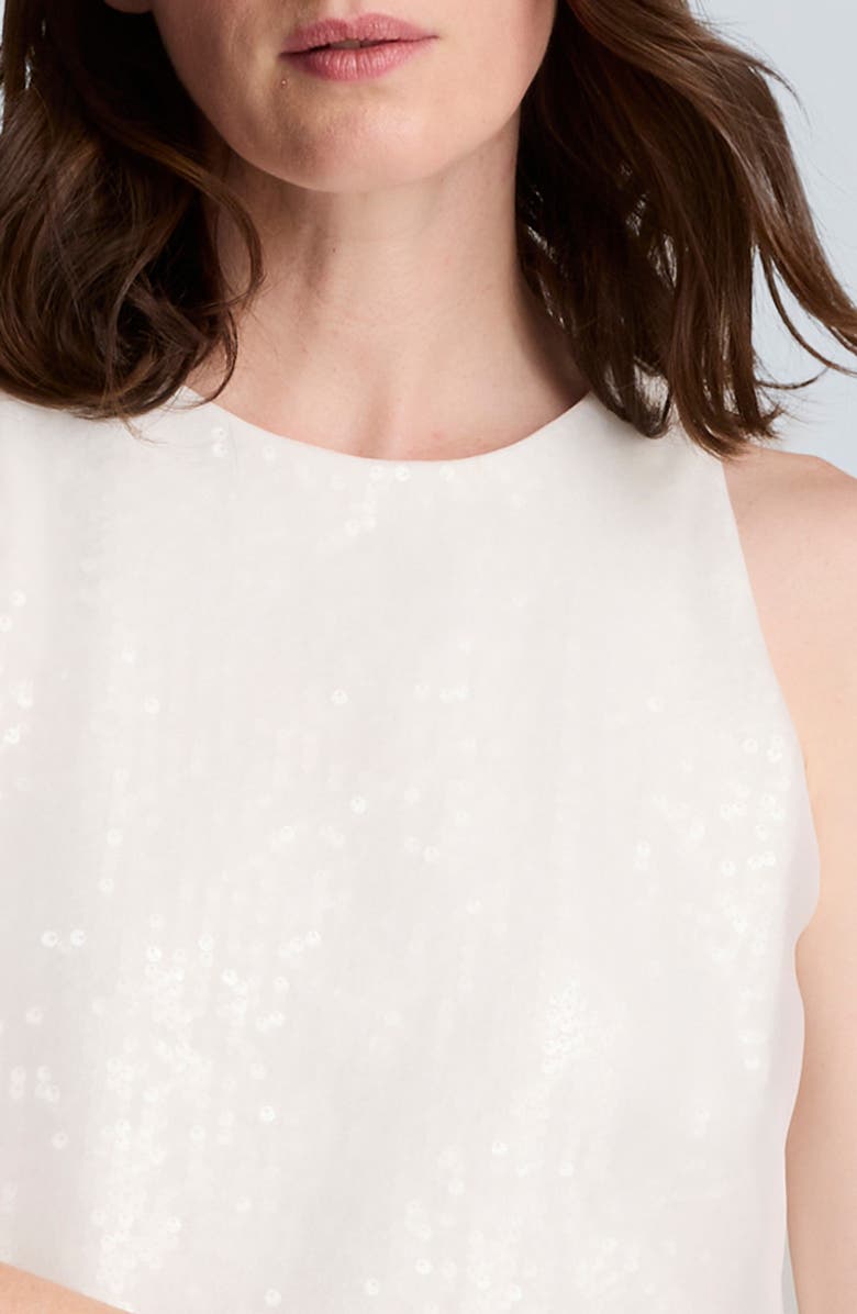 Kenneth Cole Sheer Overlay Dress, Alternate, color, 