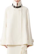 Lanvin Short Wool Coat With Stand-Up Collar