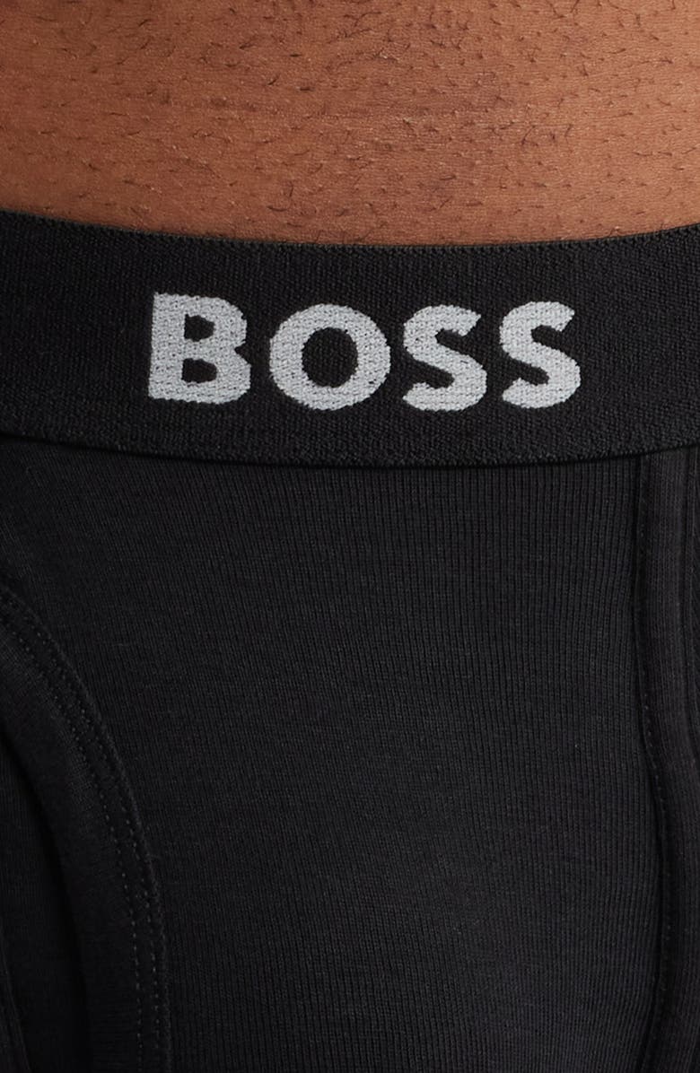 BOSS 5-Pack Authentic Cotton Boxer Briefs, Alternate, color, Black