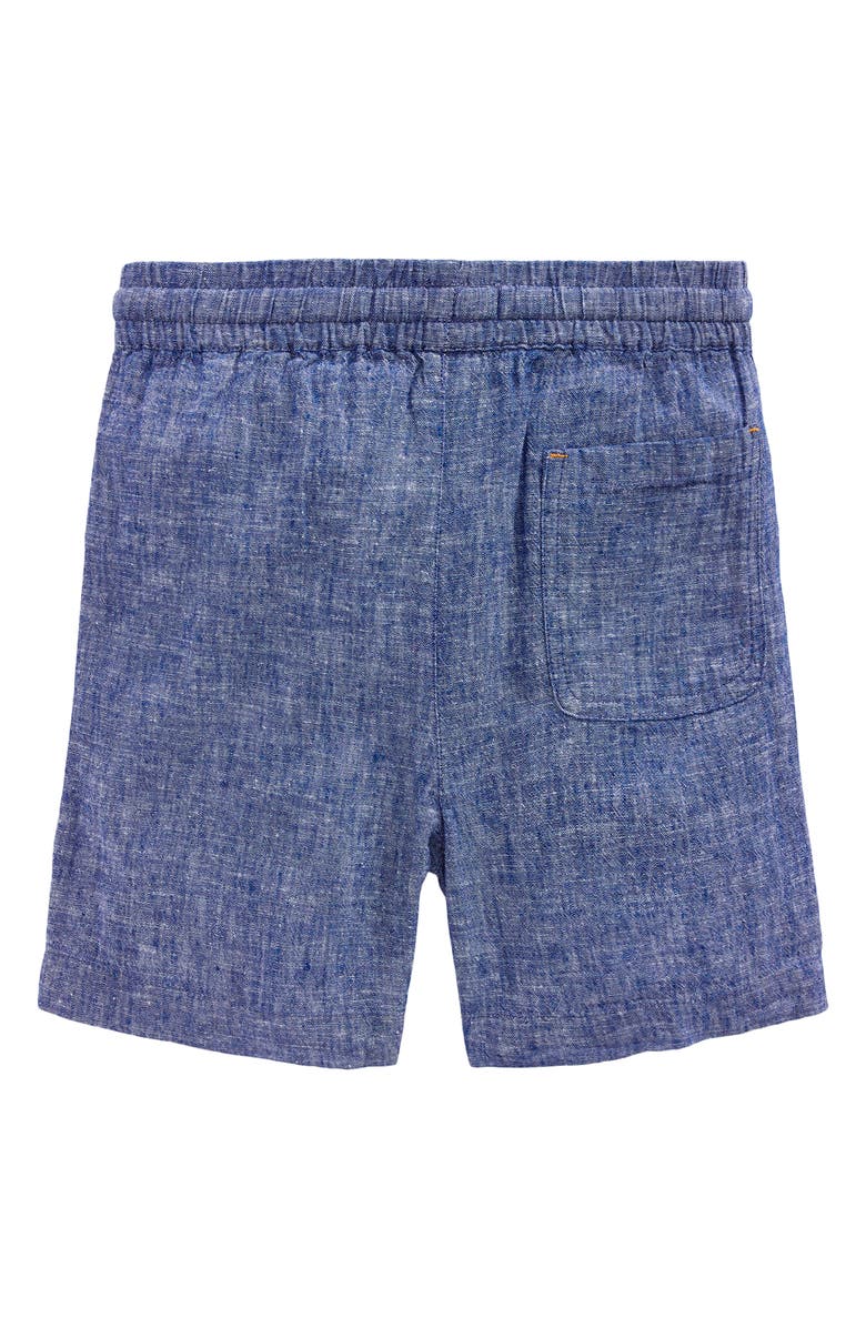 Mini Boden Kids' Linen & Cotton Shorts, Alternate, color, Chambray