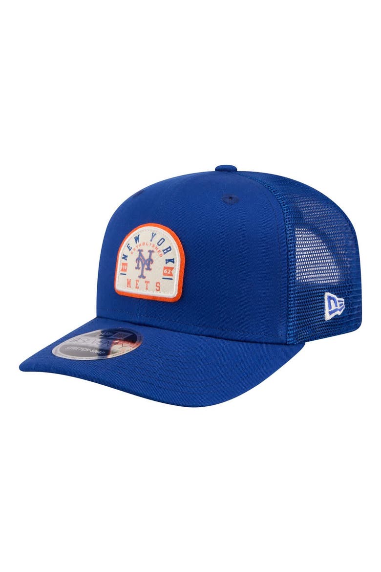Men's New Era Royal New York Mets Contest 9SEVENTY Adjustable Trucker Hat, Main, color, Royal