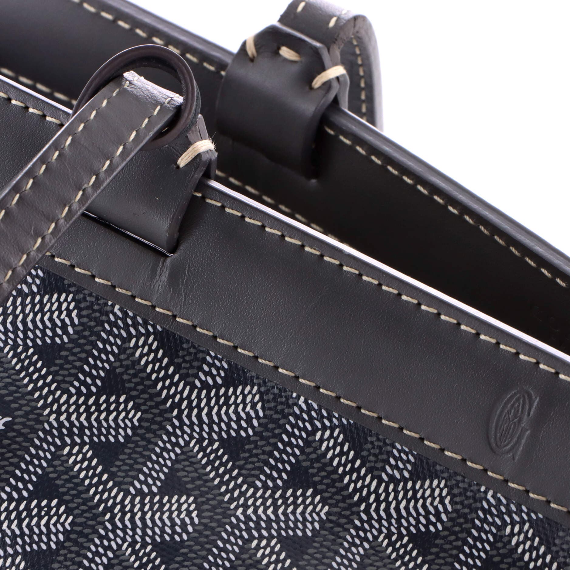 Pre-Owned Goyard Bellechasse Bag Coated Canvas PM, Alternate, color, Gray