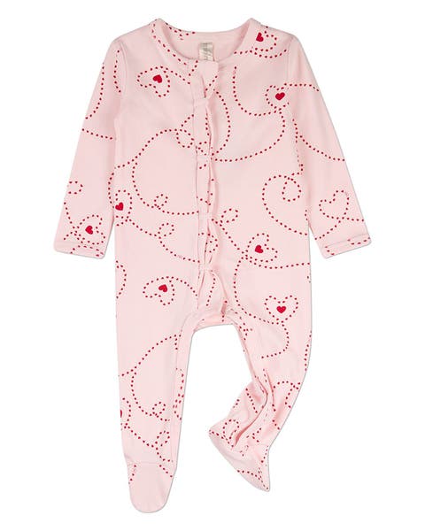 Baby Entangled Hearts Front-Snap Footie